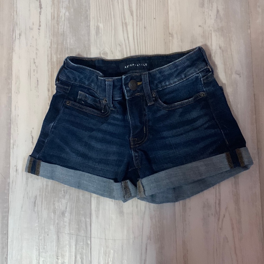 AÉROPOSTALE, navy blue, size low rise midi